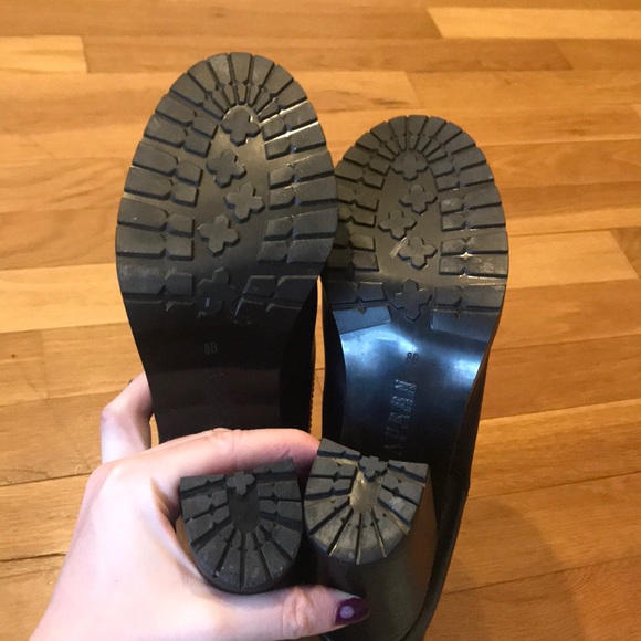 RALPH LAUREN BLACK LEATHER SUEDE WESTERN BOOTS - Picture 9 of 11